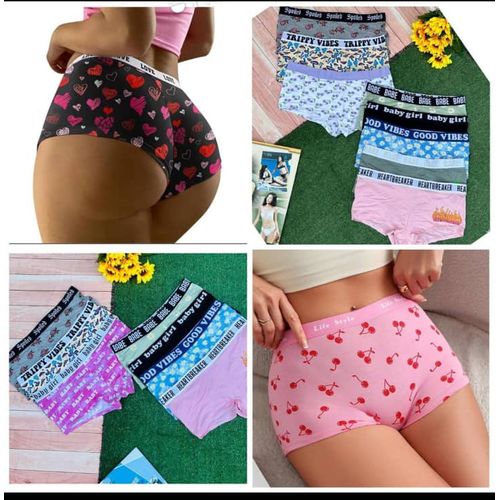 6 Pieces Ladies Beautiful Floral Print Cotton Short Panties - Comes with Mixture of Designs & Will be serve As Available Item | Buy 6 Pieces Ladies Beautiful Floral Print Cotton Short Panties - Comes with Mixture of Designs & Will be serve As Available | SPOP Enterprise Global